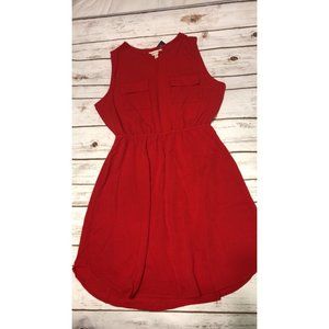 NWT Red Elasric Waist Dress Large